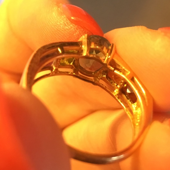 Vintage Real solid gold 14kp (karat plumb) & semiprecious - Picture 2 of 4